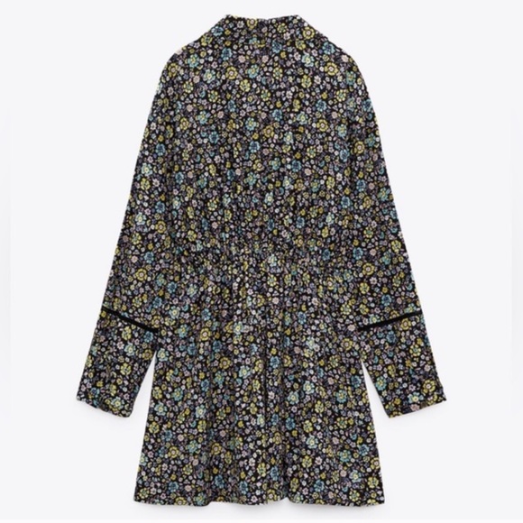 101 NWOT ZARA FLORAL BUTTON SHIRT DRESS - Picture 5 of 5